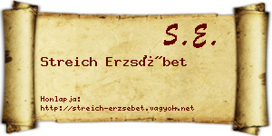Streich Erzsébet névjegykártya