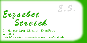 erzsebet streich business card